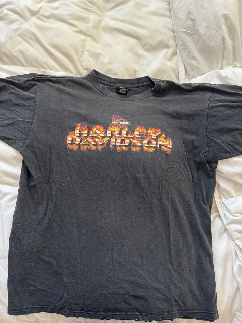 Harley-Davidson Black Tee with Flaming Logo